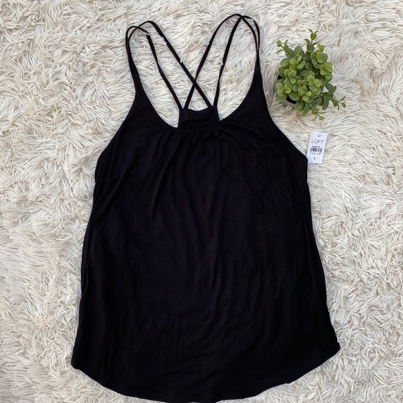 ๐HP๐ Loft Double Strap Racerback Tank ๐ Black - Picture 4 of 11